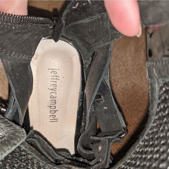 RARE Sz 10 Jeffrey Campbell Black Heels - Picture 4 of 8
